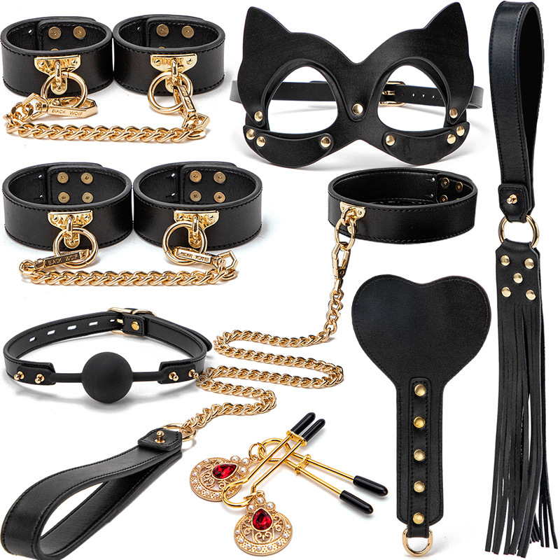 sex toy packaging with BDSM Bondage suit restraint gear 8pcs sex toys couple exotic adult sex toys for wom