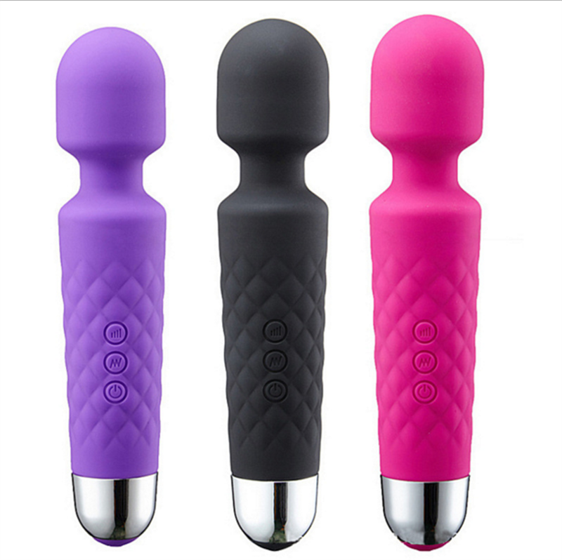 Amazon Hot Selling Silicone USB Reacharge Stong Powerful Handheld AV Big Wand Men Women Vibrators Wireless Massager