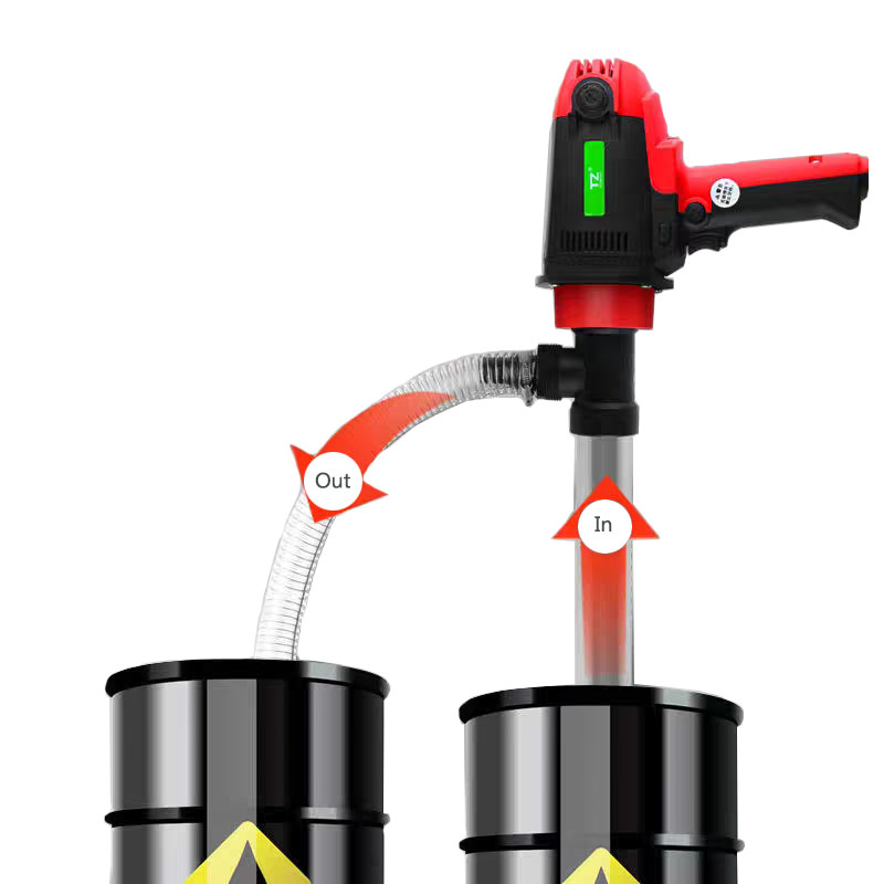 220V Portable Electric Drum Pump with 3m Hose Oil Gun for Diesel Gasoline Oil Chemical Liquid