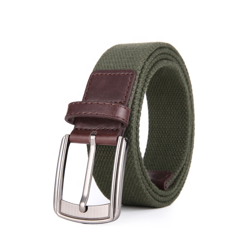 Elastic Knitted Canvas Belts Decoration Girdle Female Pin Buckle Strap Casual Belt