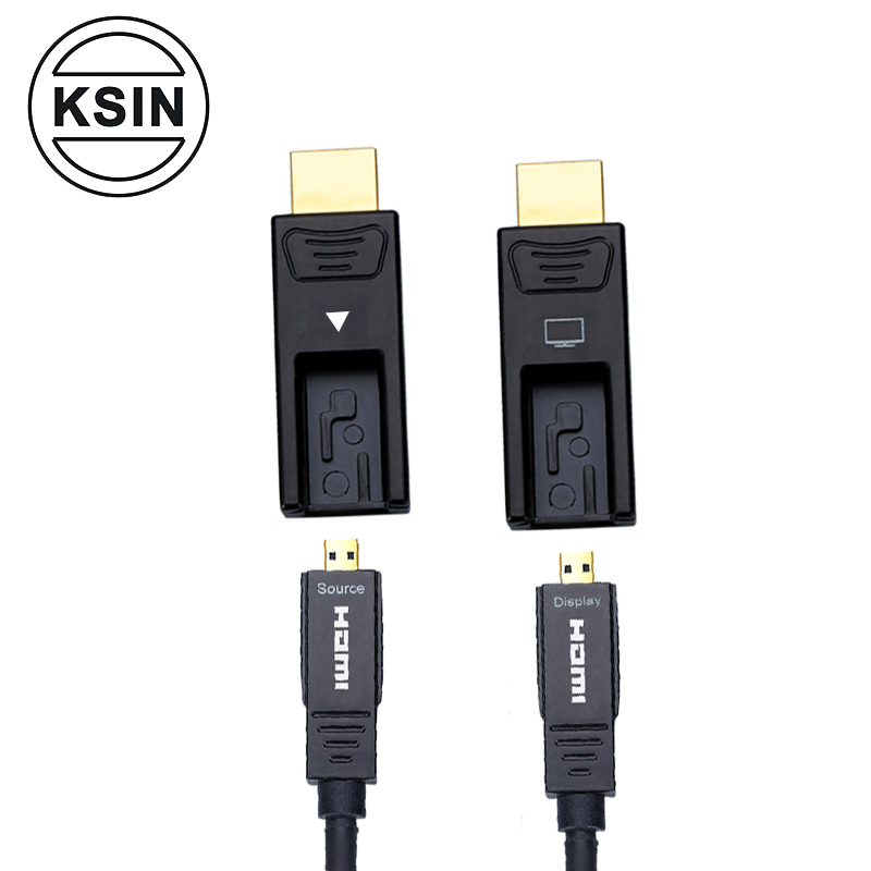 Высокое качество полоса пропускания 18 Гбит/с 4K @ 60 Гц Тип D-A 1-300 м AOC HDMI волоконный кабель со съемными концами