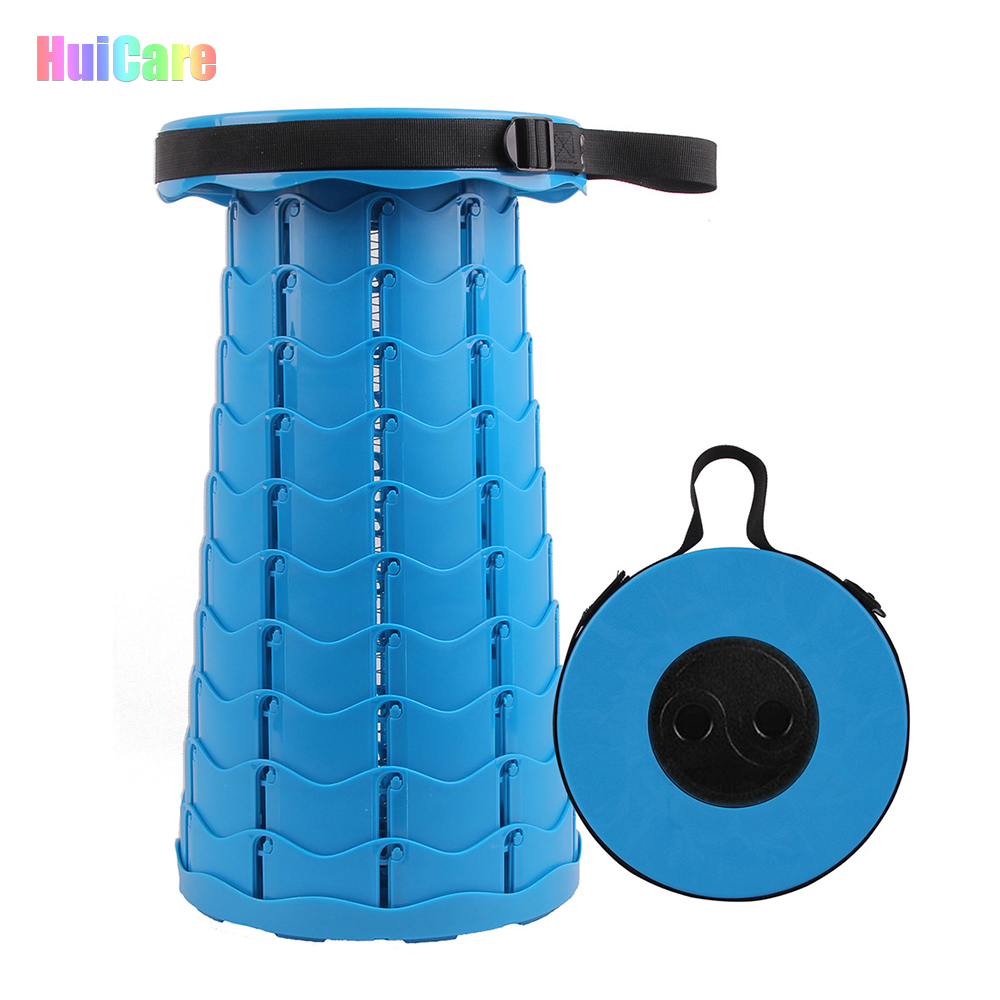Outdoor Fishing Camping Plastic Retractable Folding Portable Small Stool Chair Folding Telescopic Stool