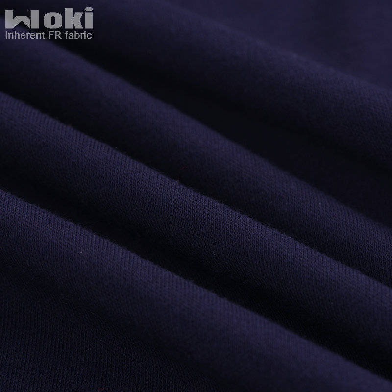 210gsm 60% modacrylic/40% cotton single jersey fabric EN11612,EN1149-3 certificated
