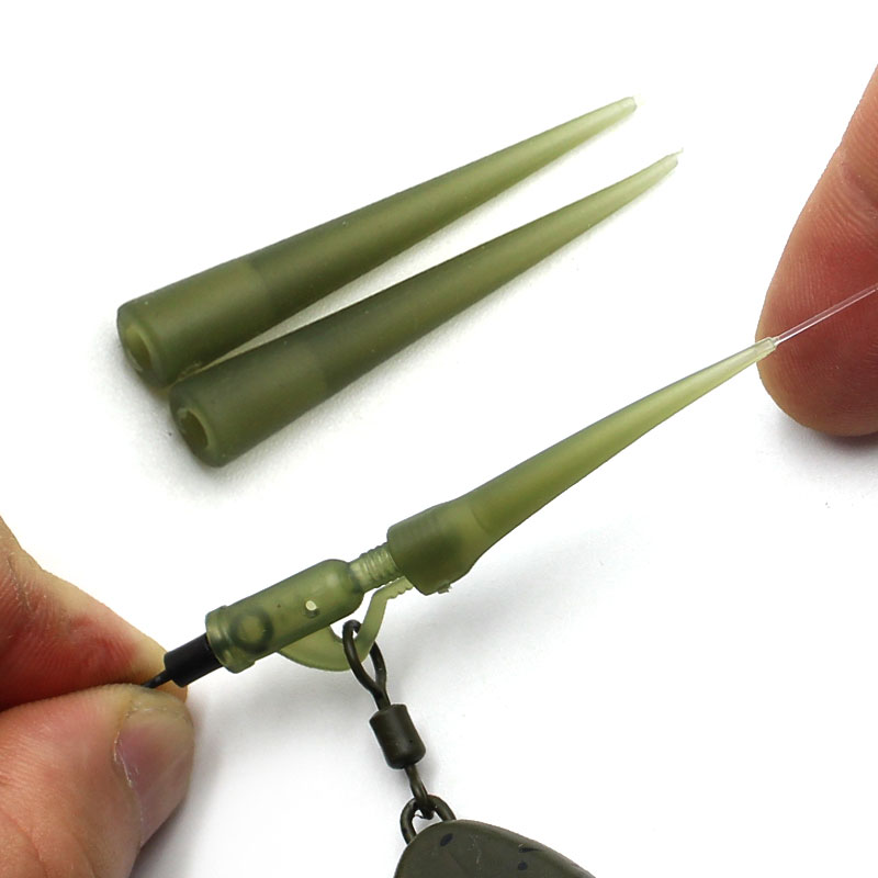 Carp Fishing Accessories Naked Fluorocarbon Line Fishing Tools Tail Rubber For Zig Rig Coarse Lead Clip Fishing Tackle