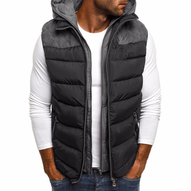 Quality Outdoor Warm Winter Clothes Down Padding with Pocket Sports Padded Vest Jacket for Men