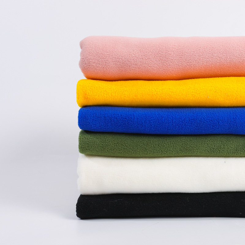 heavy weight 300 gsm solid color 100% polyester double side brush anti pill hoodies polar fleece fabric