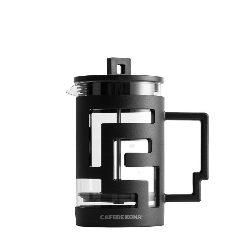Cafede KONA по низкой цене, готово к отправке 350 мл черный/белый портативный набор Френч-пресс для приготовления кофе