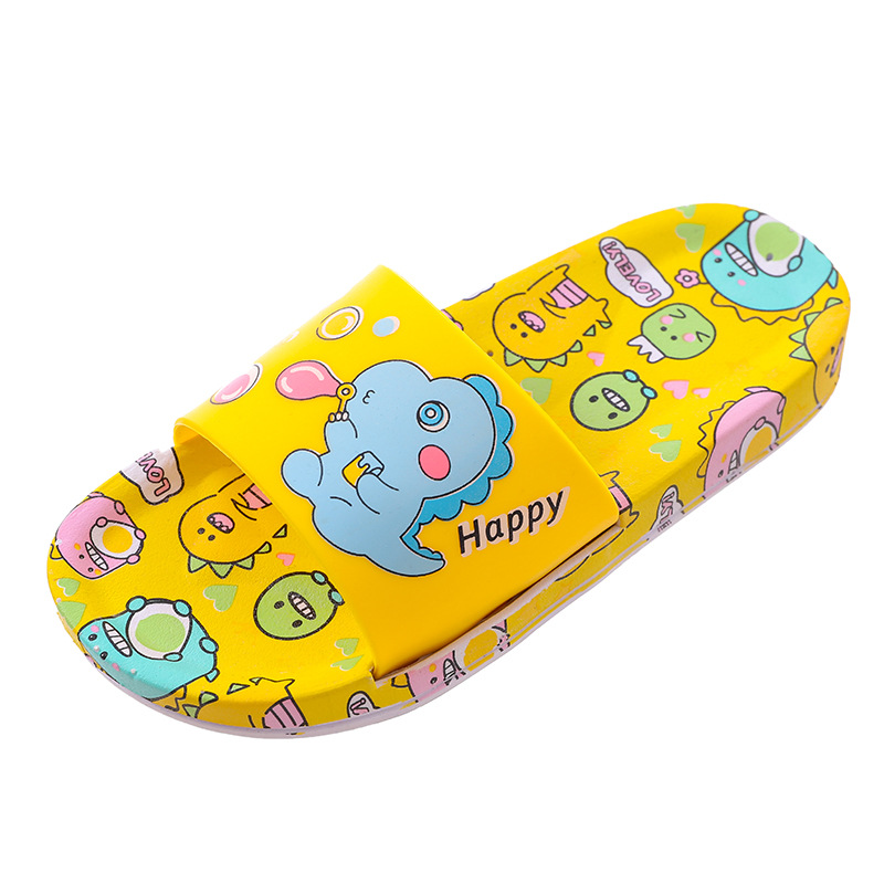 Home interior bathroom cartoon dinosaur cute sandals children's summer boys slippers
