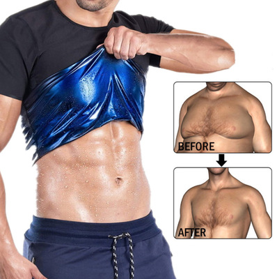 Mens Compression Shirt Slimming Body Shaper Vest Workout Tank Tops Abs Abdomen Undershirts Sweat Sauna Shapewear Thermo T-shirt