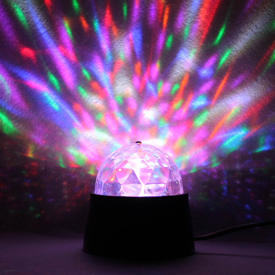 Миниатюрный светодиодный RGB-кристалл для украшения помещений, волшебный шар, диско, сценическое освещение для вечеринки