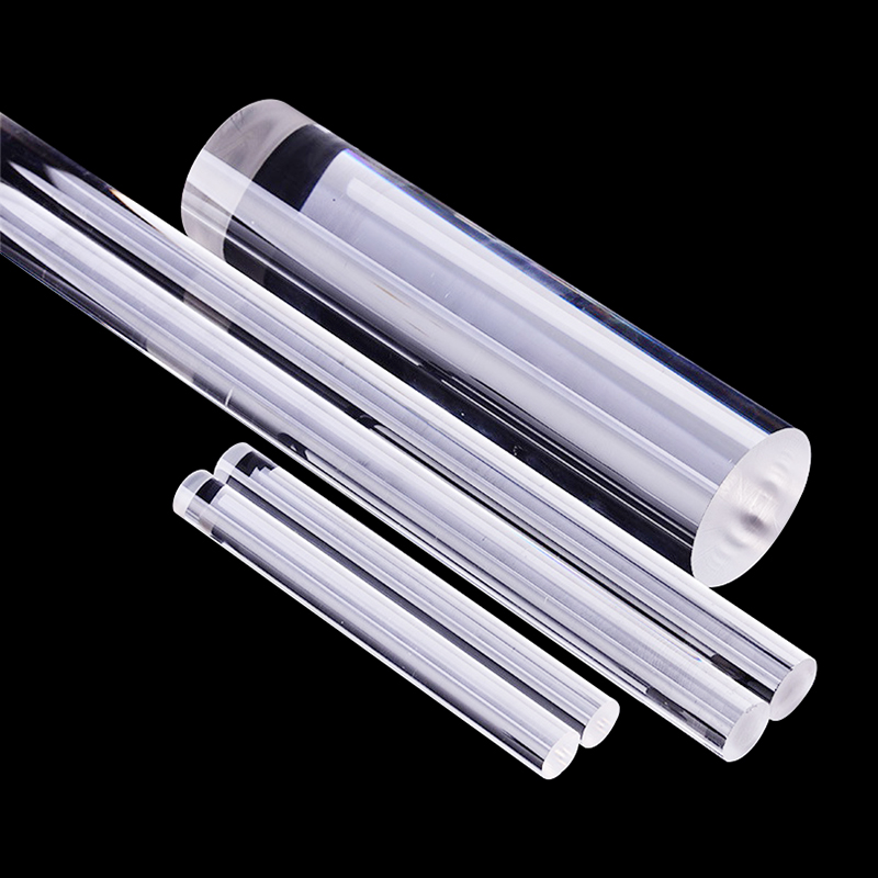 High Purity Clear Quartz Rod Optical Fused Silica Quartz Glass Rod Customization