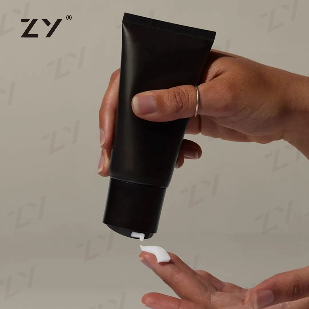 Black Custom Labels Face Wash Hand Cream Skin Care Products Packaging Tube Packaging For Face Wash Hand Cream