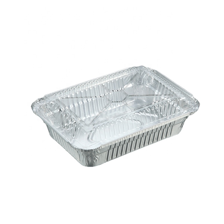 Takeaway Foil Food Container Meal Packaging Foil Containers Recyclable Meal Packaging Foil Containers