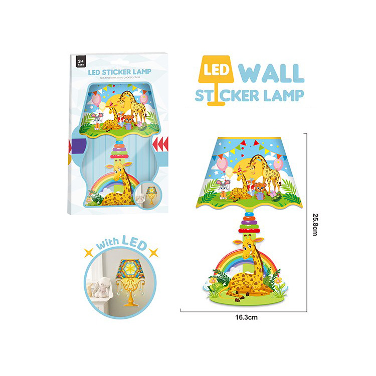 Custom Bedroom Cartoon Wall Lamp Toys House Decoration Wall Lights Electronic Toys Lighting Sticker Toy Lamp
