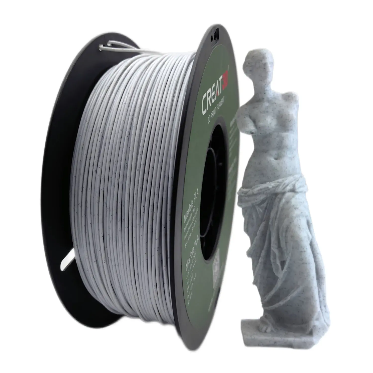 CREAT3D Wholesale Marble PLA 3D Printer Filament 1.75mm 1kg/roll Marble Texture 3D Filament