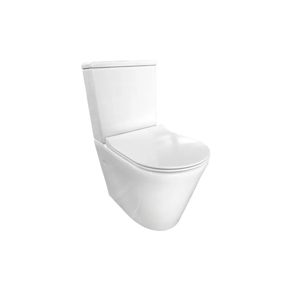 Chinese white color ceramic bathroom wc sanitary ware toilet two piece rimless australia standard back to wall smart toilet