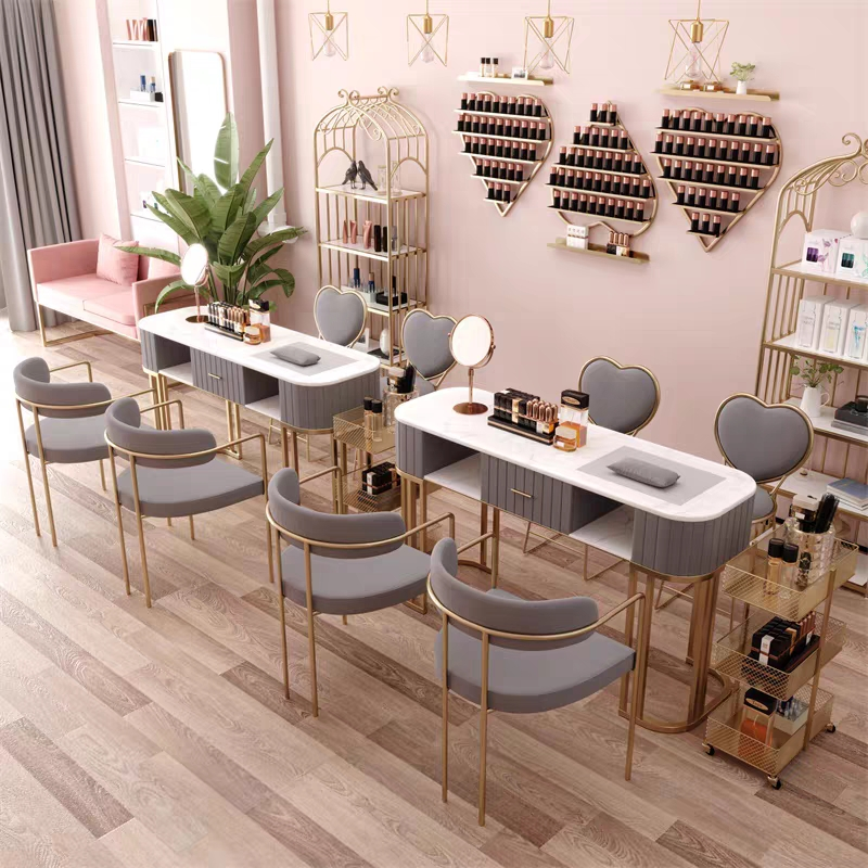 nail salon desk manicure table and chair set
