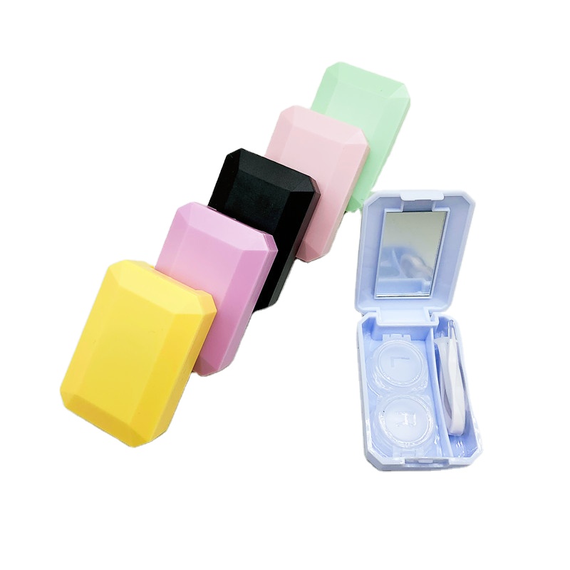 free sample oem odm new arrival candy color Japan and South Korea turn over lid beauty pupil duplex contact lens case