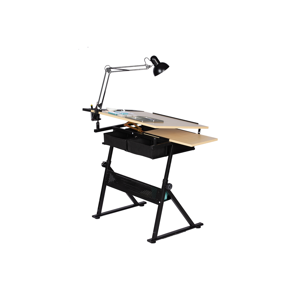 Eisdir DT1 Office With Draw Adjustable Foldable Engineering Craft Art Desk Architecture Painting Drawing Drafting Table Desk
