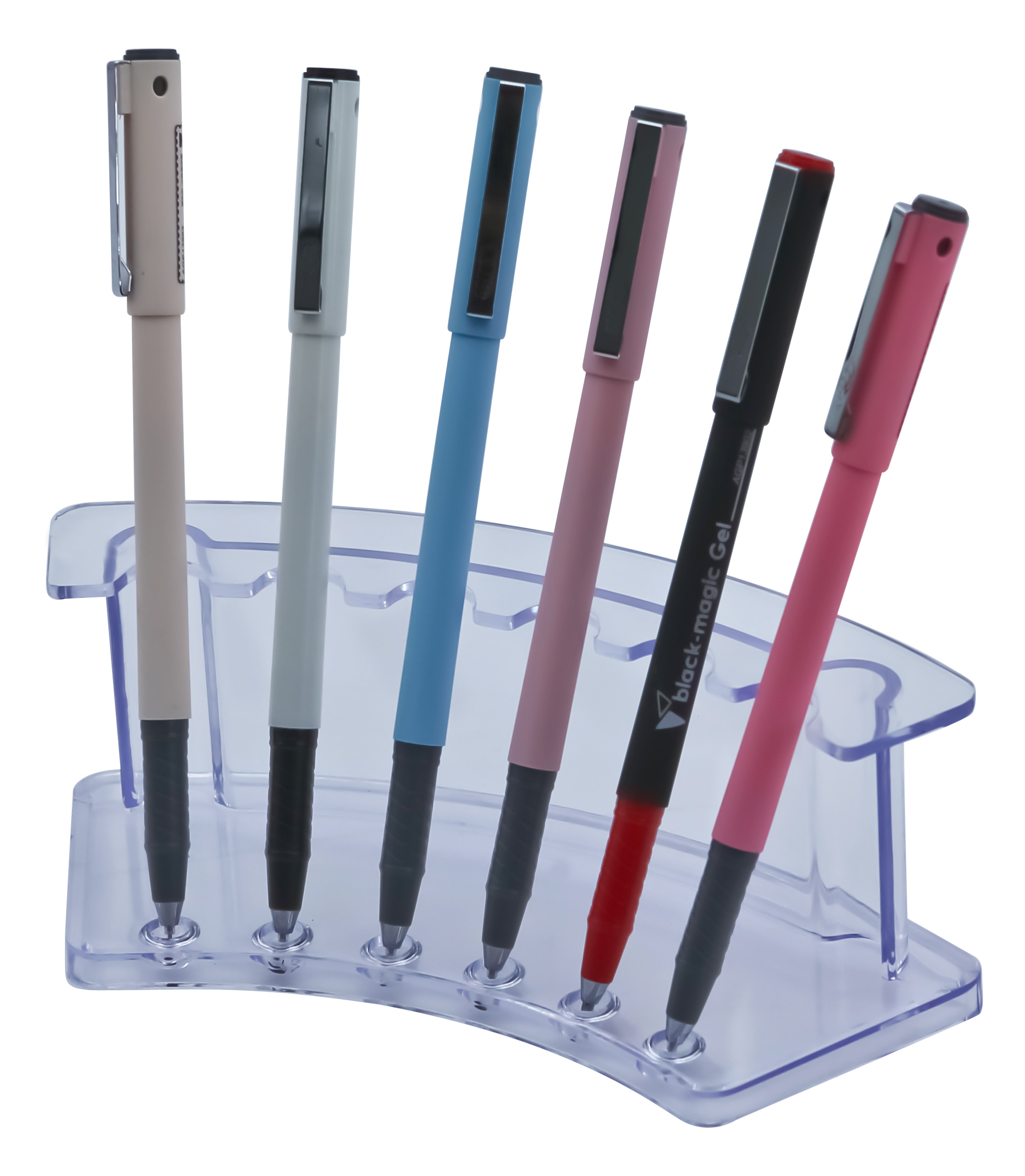 High Quality Multi-functional Crystal Clear Desk Organizer Pen Holder