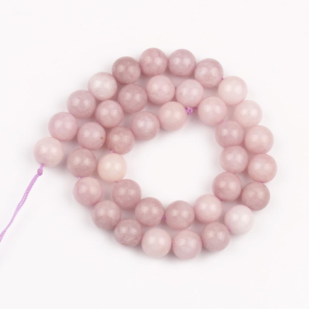 Natural Stone Kunzite Purple Spodumene Beads Round Loose Spacer Beads For Jewelry Making Diy Elegant Bracelet Necklace Earring