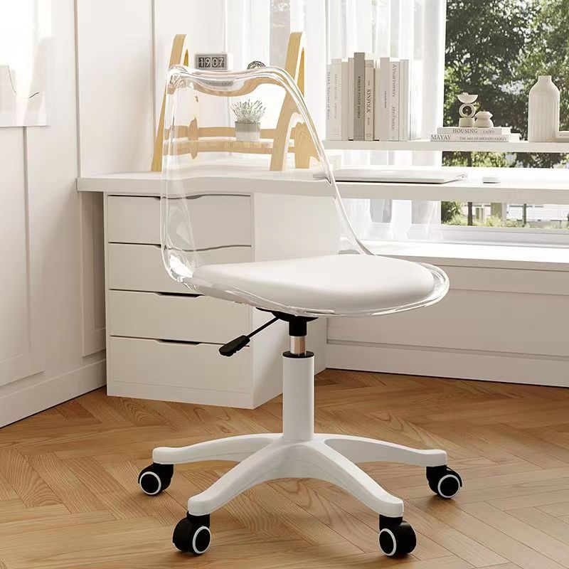 Simple office chair Home desk back stool reception negotiate transparent tulip dining chair