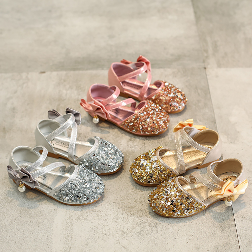 2021 New Kids Shiny Shoes Little Girls Sandals Children's Casual Shoes For Outdoor