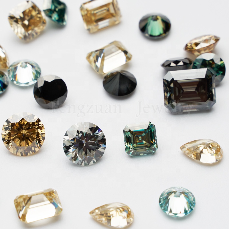 Драгоценный камень Wuzhou Loose Moissanites, изумрудная овальная форма, чистый серый цвет, 1 карат, GRA Moissanites, бриллианты, камни для ювелирных изделий