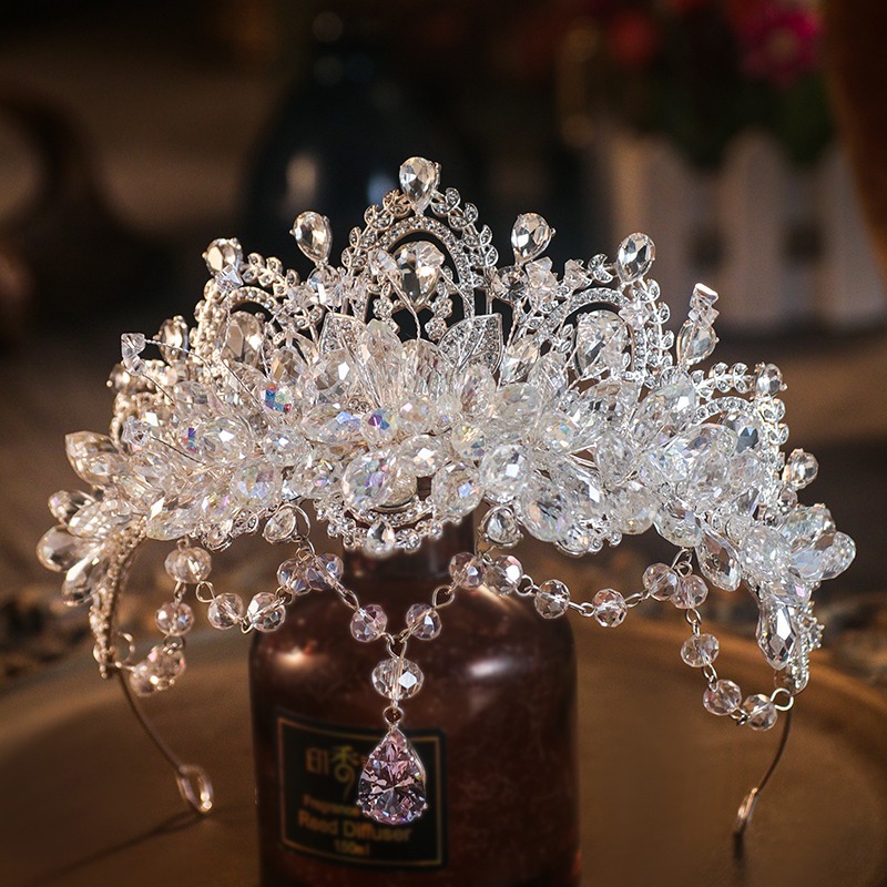 Sumptuous Handmade Crystal Bridal Headwear New Design Bride Hair Accessories Wedding Sparkling Luxury Bling Beauty Pageant Crown