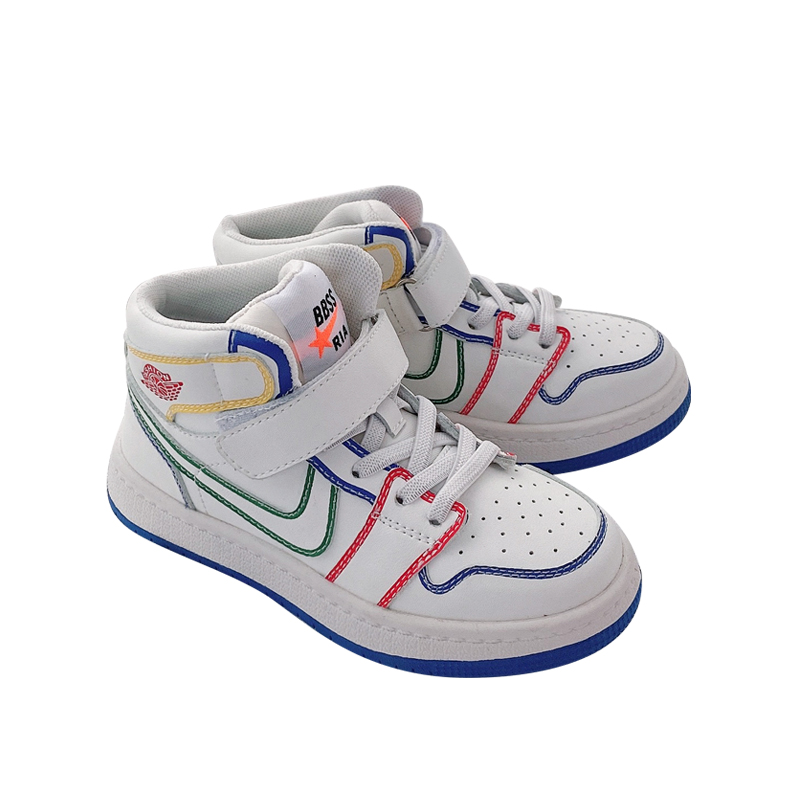 College Style Leather School Type Rubber Sole Kids Sport Shoes Breathe Freely Children's Casual Shoes Leisure Boy's Shoes