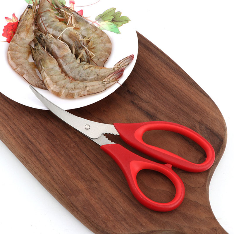 Seafood Scissors Lobster Fish Prawn Peeler Shrimp Crab Seafood Scissors Shears Snip Shells Kitchen Tools Accessories