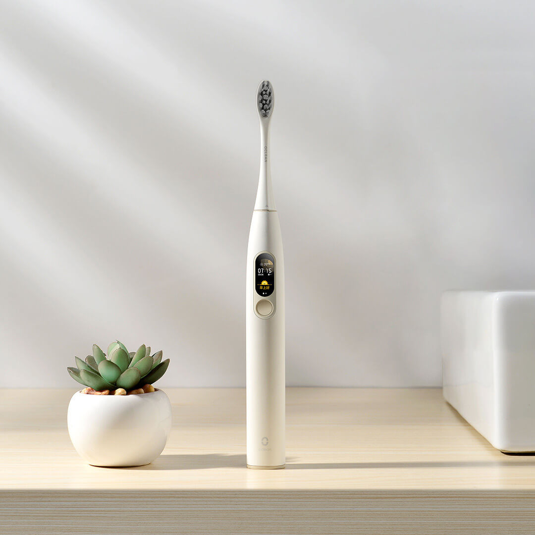 Умная электрическая зубная щетка Xiaomi Oclean X, английская версия, сенсорный экран, защита с ии, управление через приложение с магнитным держателем для зарядки