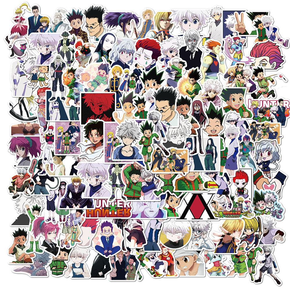 100 шт. Популярные японские аниме наклейки HunterX Hunter Мультяшные виниловые декоративные наклейки для скейтборда ноутбука чемодана