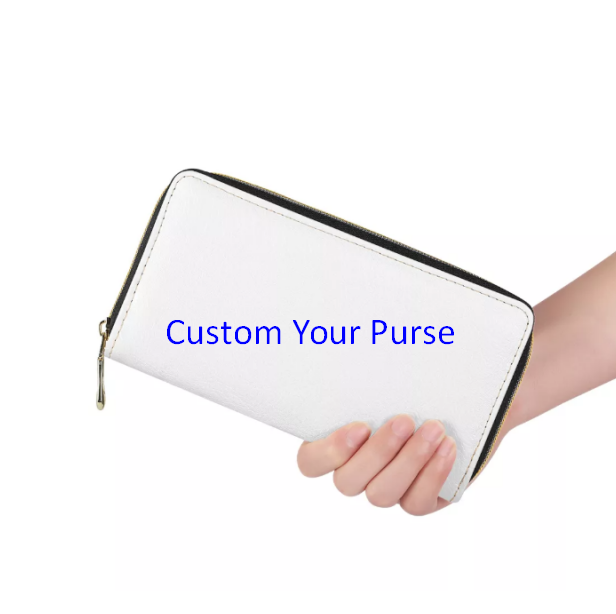 ForUDesigns, бумажник из искусственной кожи с индивидуальным принтом, оптовая продажа, мужской кошелек, низкий минимальный заказ, Длинный кошелек на молнии для дам