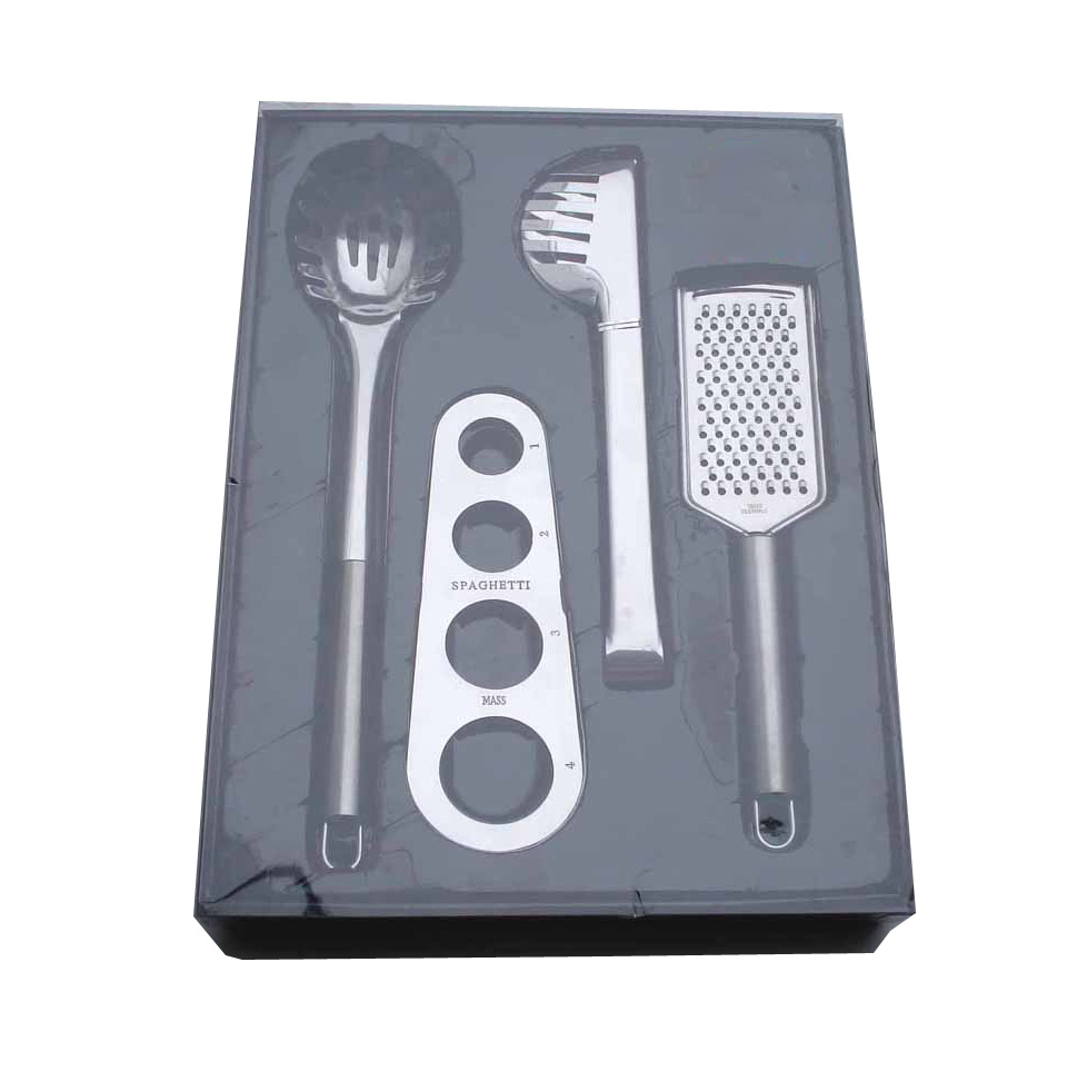 Hot Sell Stainless Steel Pasta Tools Spaghetti Tongs 4pcs Spaghetti Kitchen Set