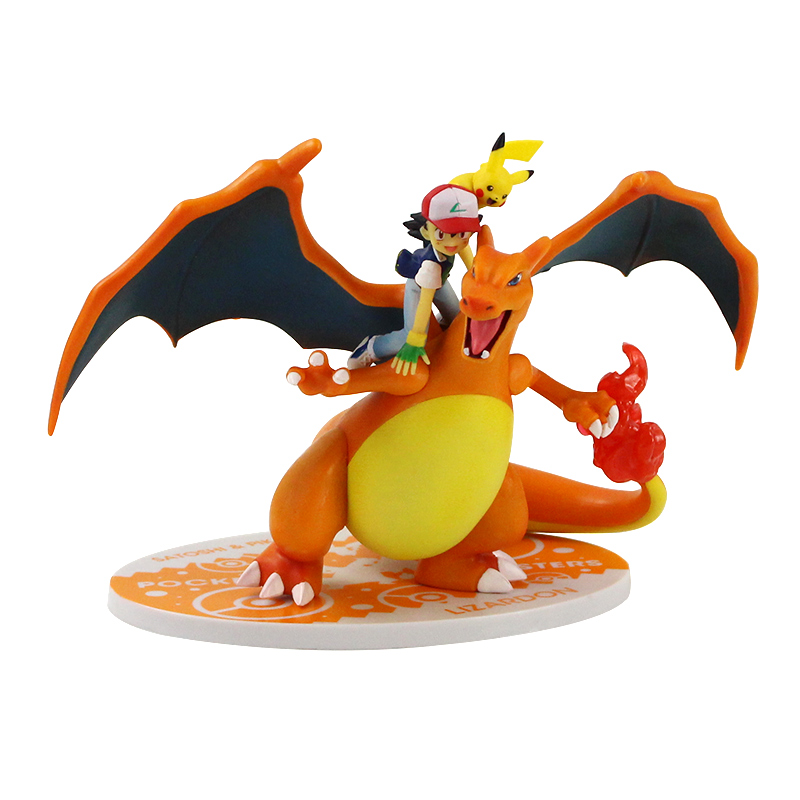 Экшн-фигурка Charizard Ash Ketchum, мультяшный персонаж, аниме, ПВХ фигурка, игрушка 20 см