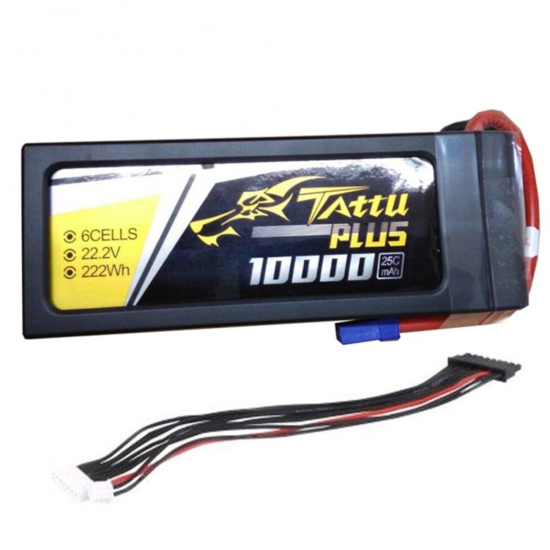 Литий-полимерный аккумулятор Tattu Plus 22,2 V 25C 10000mAh 6S