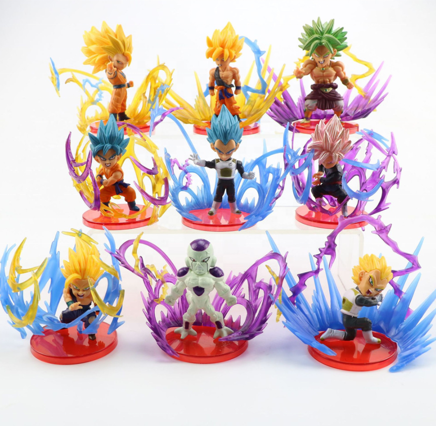 Набор фигурок Dragon Ball, украшение для украшения стола, игрушка-фигурка аниме, Набор фигурок с шариками, H8, 5 см, 9 шт.