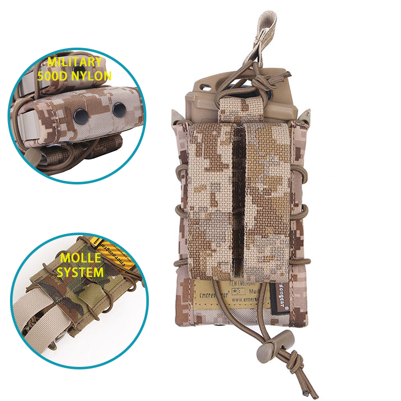Emersongear маленькая сумка для боеприпасов необходимая для конфронтации тактическая Одиночная Магнитная сумка тактическая Сумка Molle