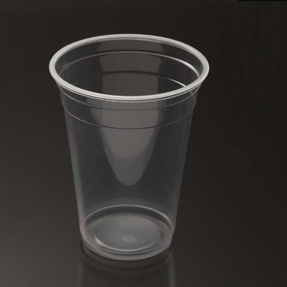 Cups Plastic Custom Printing Juice Coffee Milk Tea Cold Drink Take Away Cup Recyclable 12 Oz Clear PET Disposable Plastic Cup