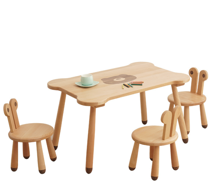 Hot Sale Environmental Children Wooden Furniture Sets Classic Table And Chairs