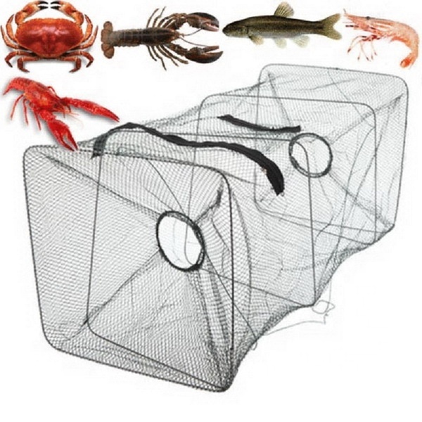 Рыбалка приманки Ловушка Dip литой Чистая Клетка Краб Минноу Crawdad Креветки складной