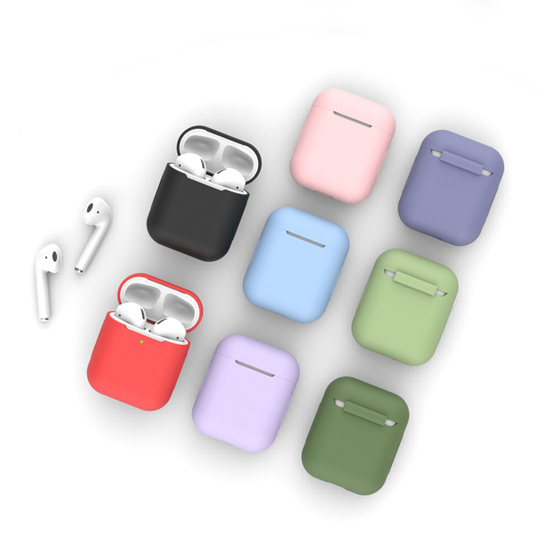 Newest Custom Logo Colorful Portable Earbuds Cover Protective Waterproof Silicone Earphone i12 Case For Airpods I7