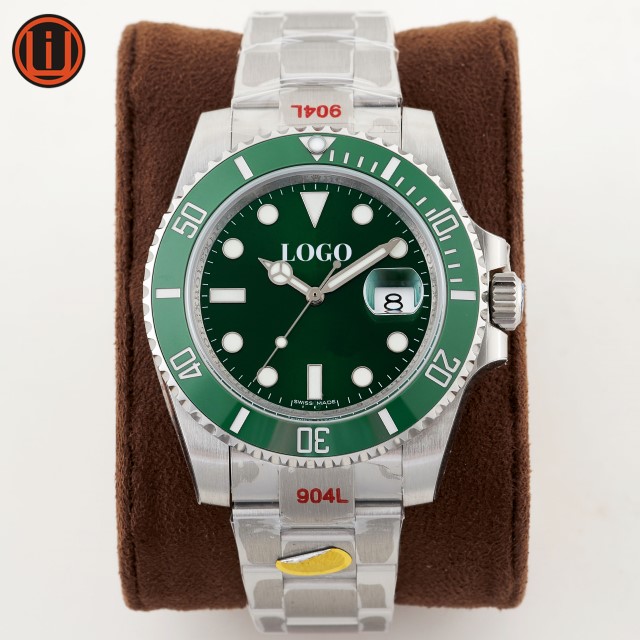 Noob V10 версия светящиеся спортивные супер 3135 Движение 904L сталь Халк подводные часы