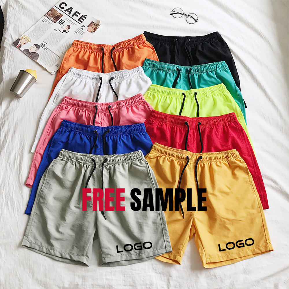 Free sample 2021 Summer Men Casual custom nylon Shorts Gym Above Knee Pants For Running 13 colors Beach Shorts