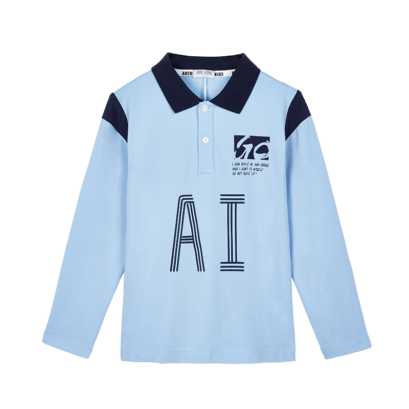 ABC KIDS wholesale Autumn Casual Cotton Letter Print Collars Kids Boys Pullover Sweatshirt