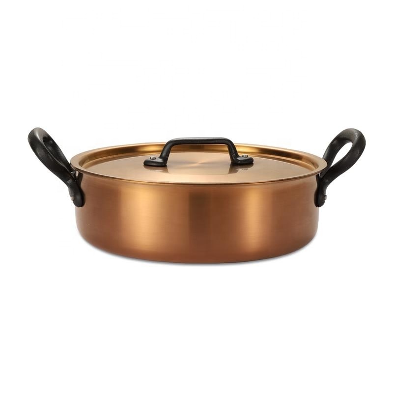 Copper Pan and Pot Still Distillation Cooking Pot Pan Set Cookware Soup & Stock Pots with stove 1.9kg 3.2L