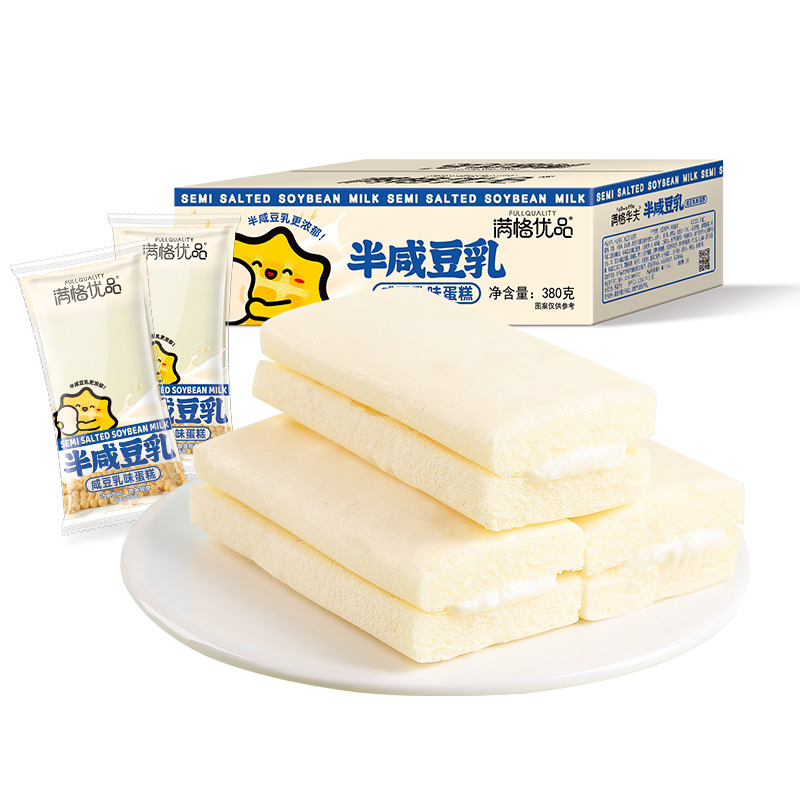 Mangehuafu Salty Soy Milk Cake Steamed Cakes And Pastries Delicious Wholesale Original Best Dessert Snack Cookies Healthy Food