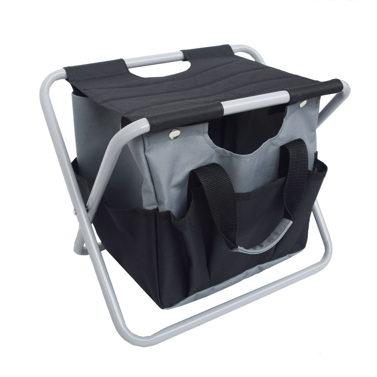 OEM Amazon Best Selling Garden Seat Folding Gardening Stool with Gardener Bag