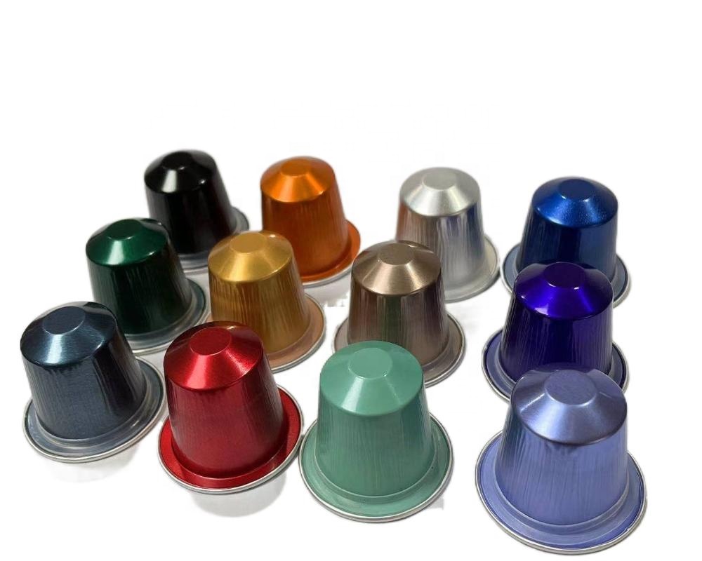 Пустые алюминиевые капсулы Nespresso с крышкой из фольги, алюминиевая машина для запечатывания кофейных стаканчиков Nespresso